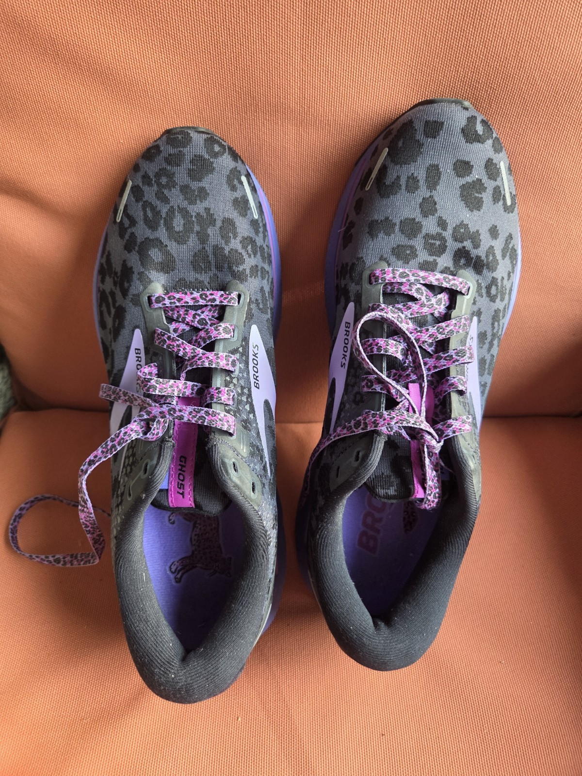 Size 10 – Brooks Ghost 14 Electric Cheetah Run Wild – Black Purple
