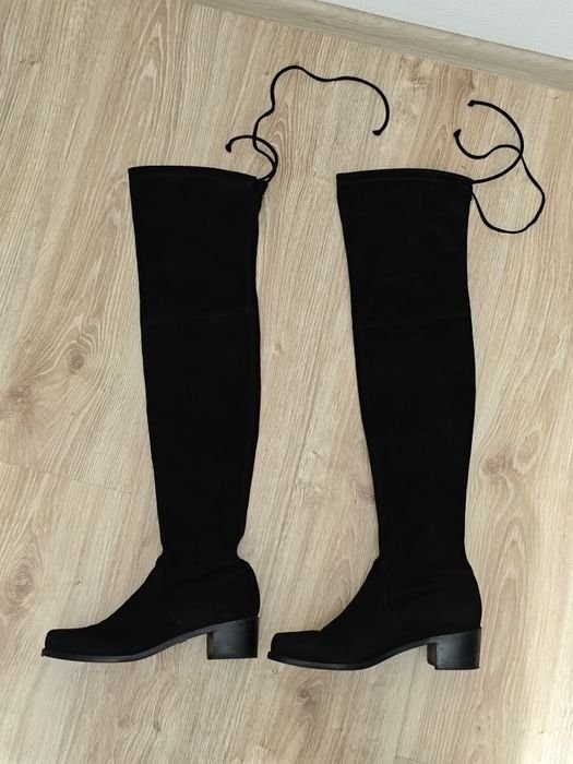Women Stuart Weitzman Over-the-Knee Black Suede 37