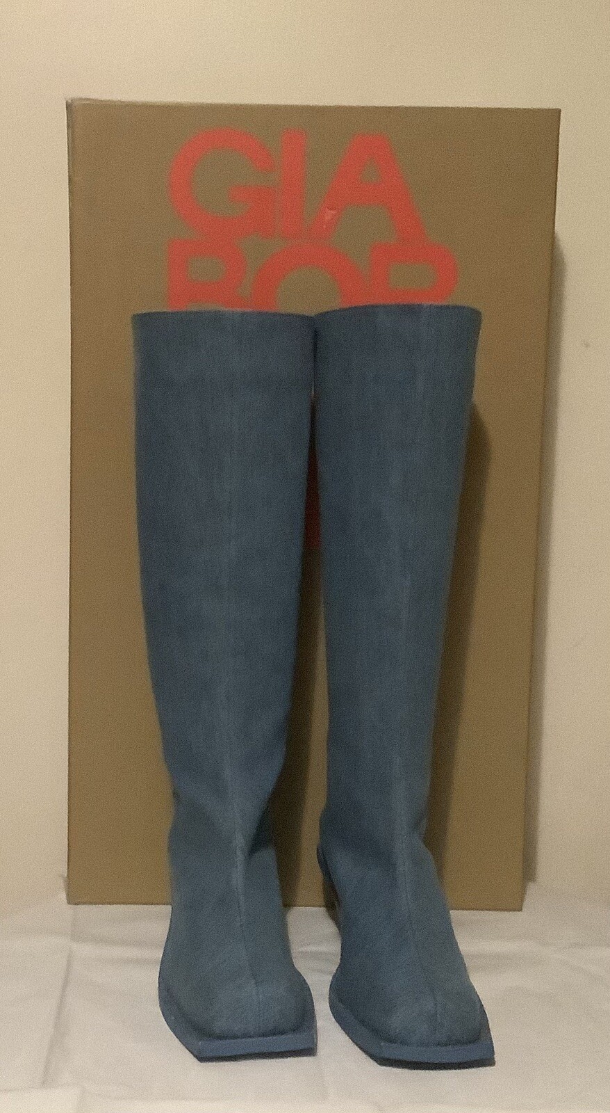 GIA BORGHINI Boots NEW Denim Size US 8,5