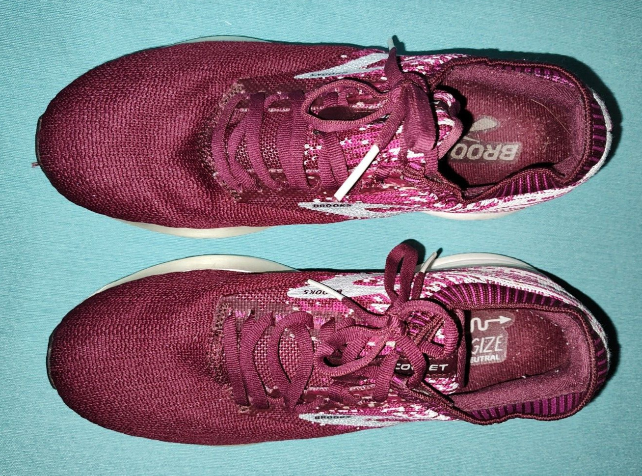 NICE Brooks Ricochet Womens Wild Aster Burgundy Running Shoes 8.5B 8.5 B