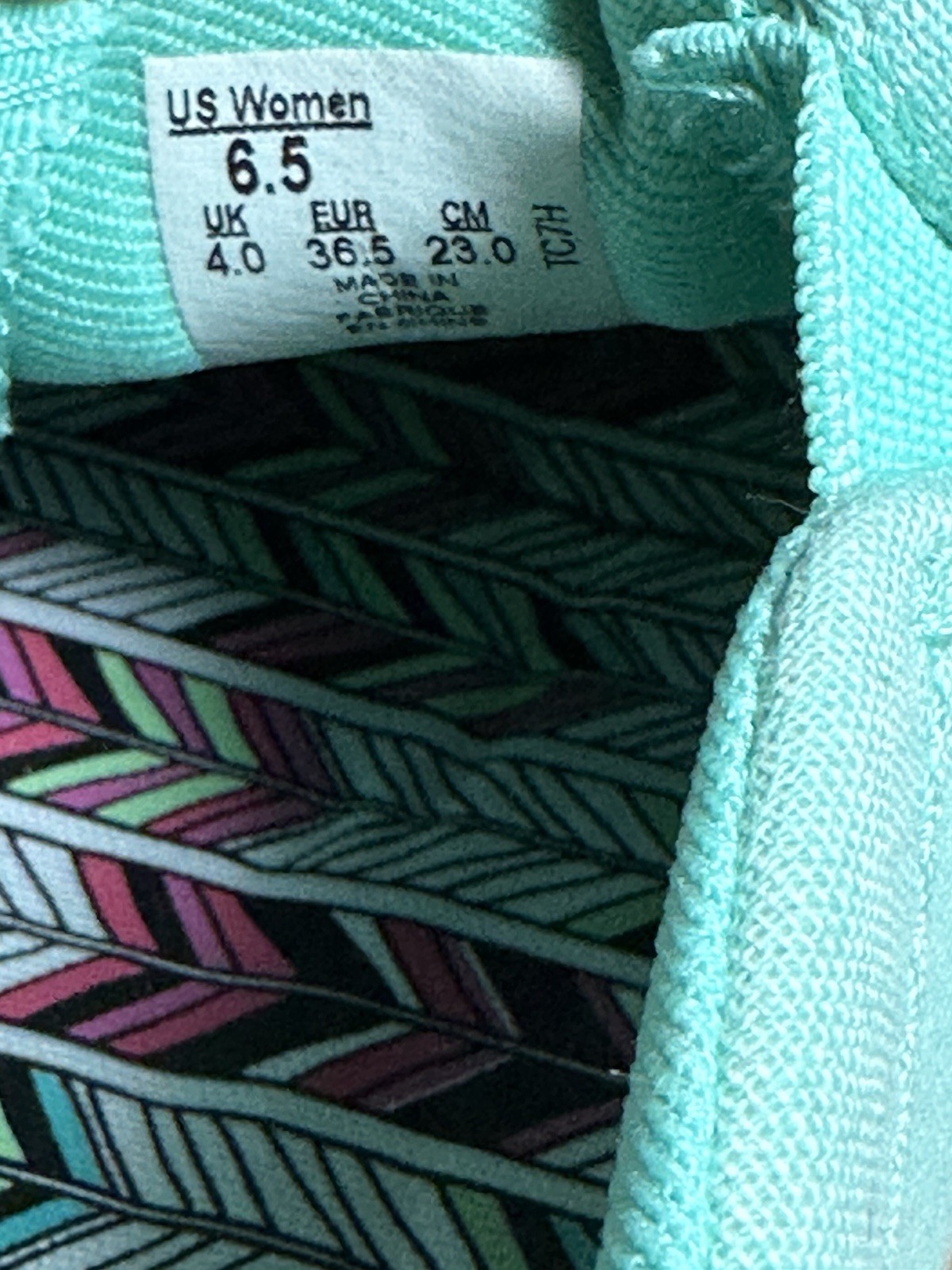 Vans Classic Slip-On Aqua Sea Foam Green Canvas Skate Shoes Womens 6.5