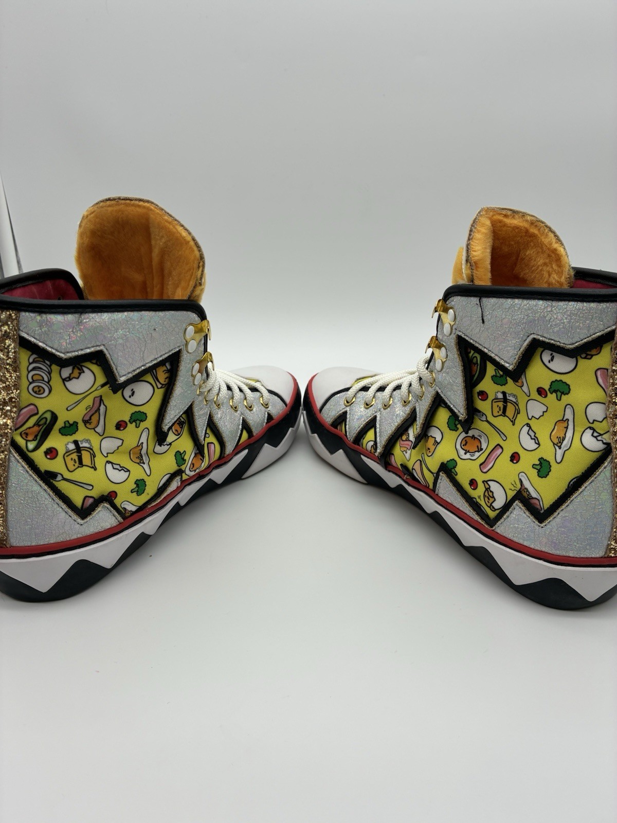 Irregular Choice x Hello Kitty & Friends GUdetama You Crack Me Up Sneakers Sz 39