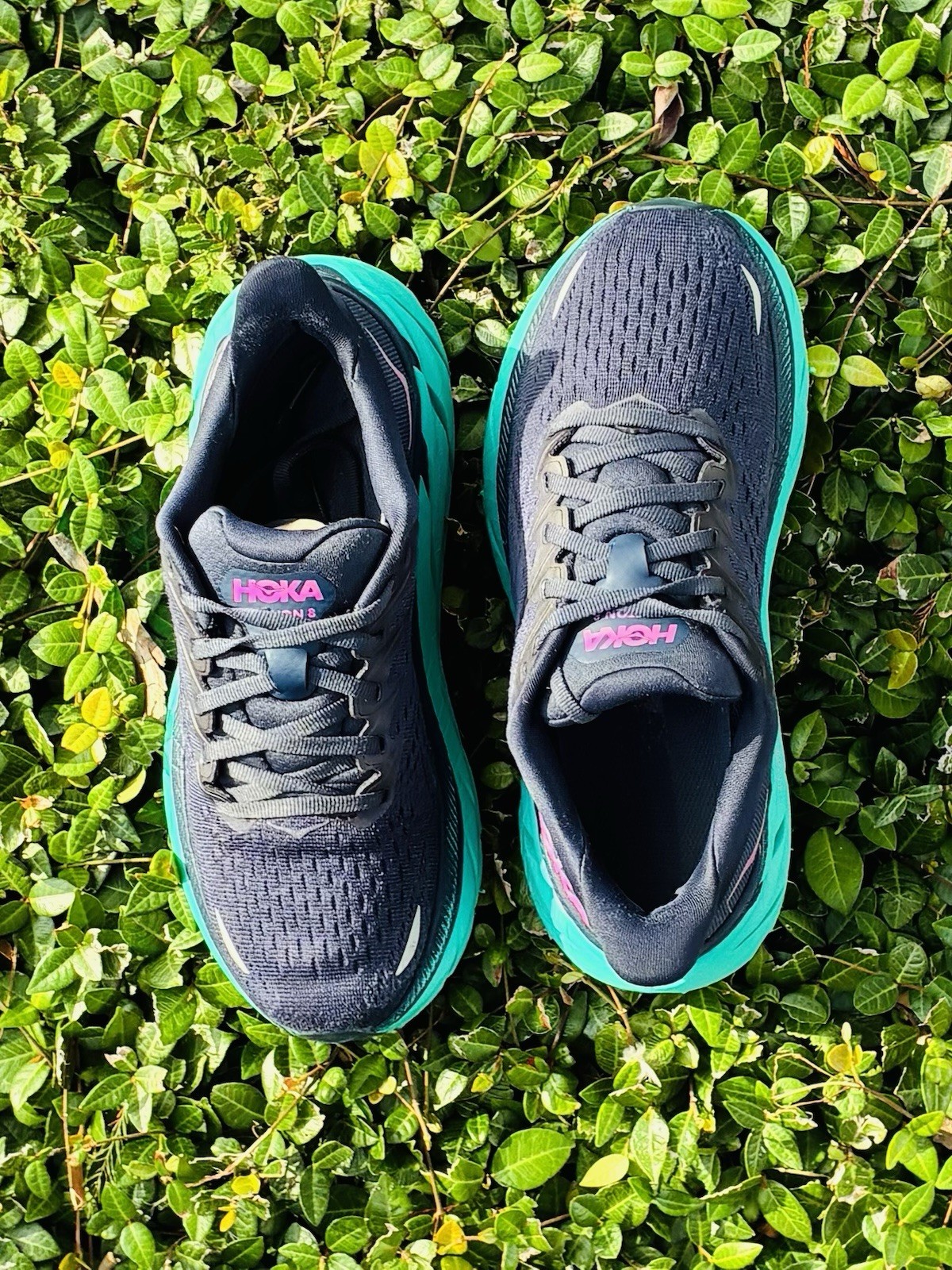 Hoka One One Clifton 8 Running Shoes Womens Navy Outer Space Atlantis Size 6