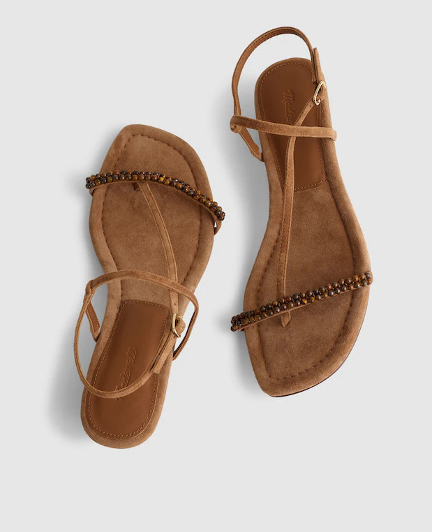 Madewell The Maycie Asymmetric T-Strap Sandal Women’s Leather Block Heel Slingba