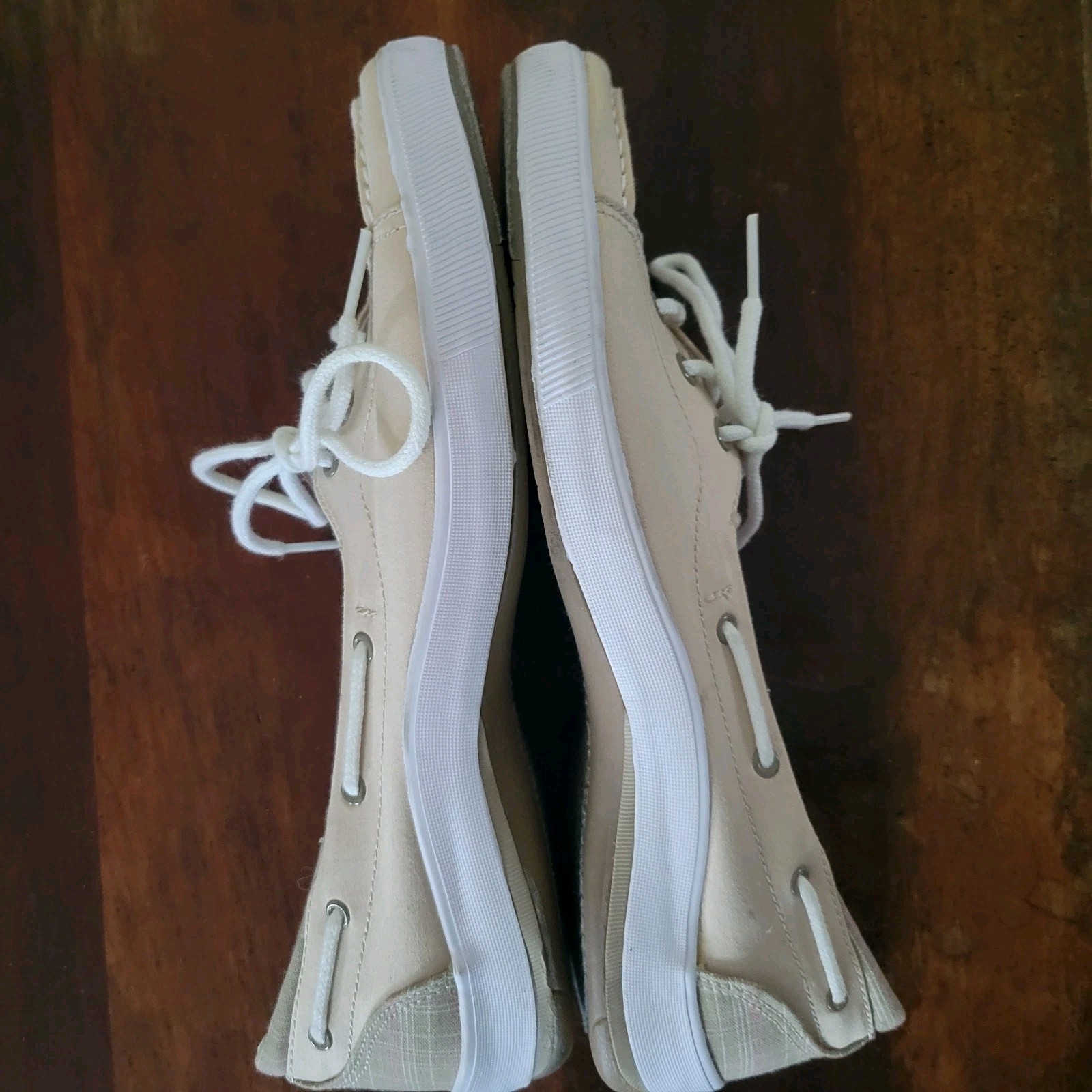 Keds Orginal Women’s 9 Stone Canvas Flat Loafer Lace Up Boat Shoes Casual Travel