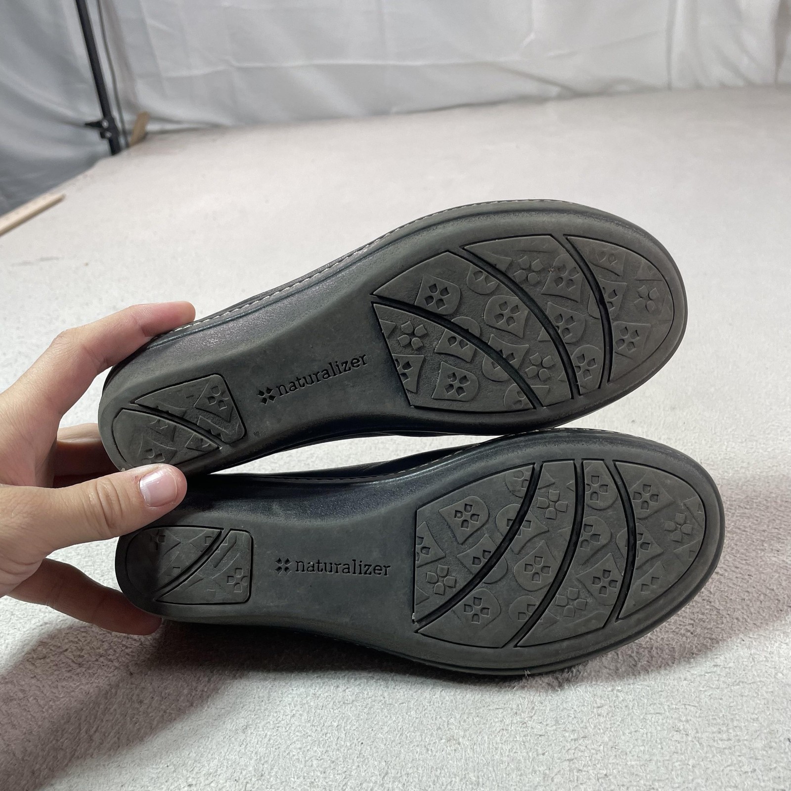 Naturalizer Shoes Womens Size 6.5 Black Slip On Wedge Comfort Casual Workwear