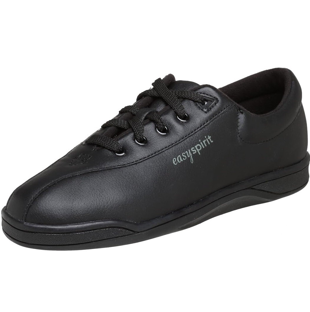 Easy Spirit Womens 10 N Black Leather Lace Up Casual Sneakers NEW SD8