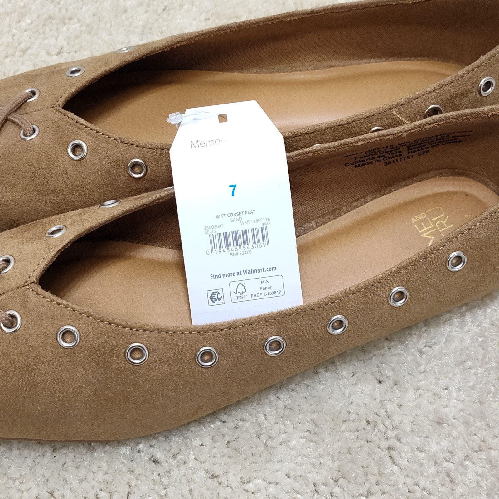 Time And Tru Corset Slip Ons Loafers Slides Flat Mules Mary Jane Casual Womens 7