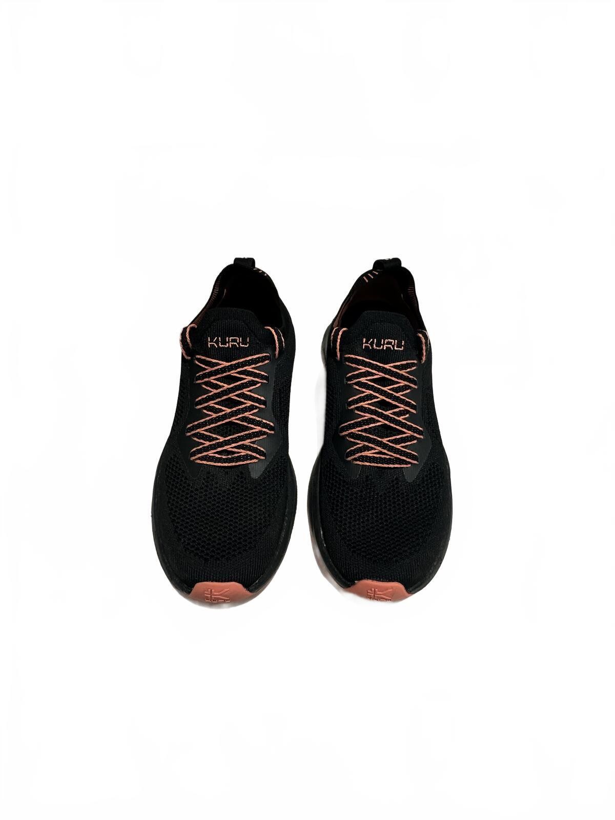 KURU Flux Knit Athletic Sneakers Black and Pink Woman’s Size 10