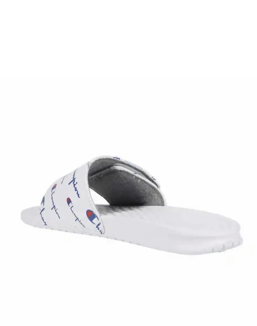 Champion Unisex Open-Toe Logo Slide Sandals – White Women Sz 6 Boys Sz 4