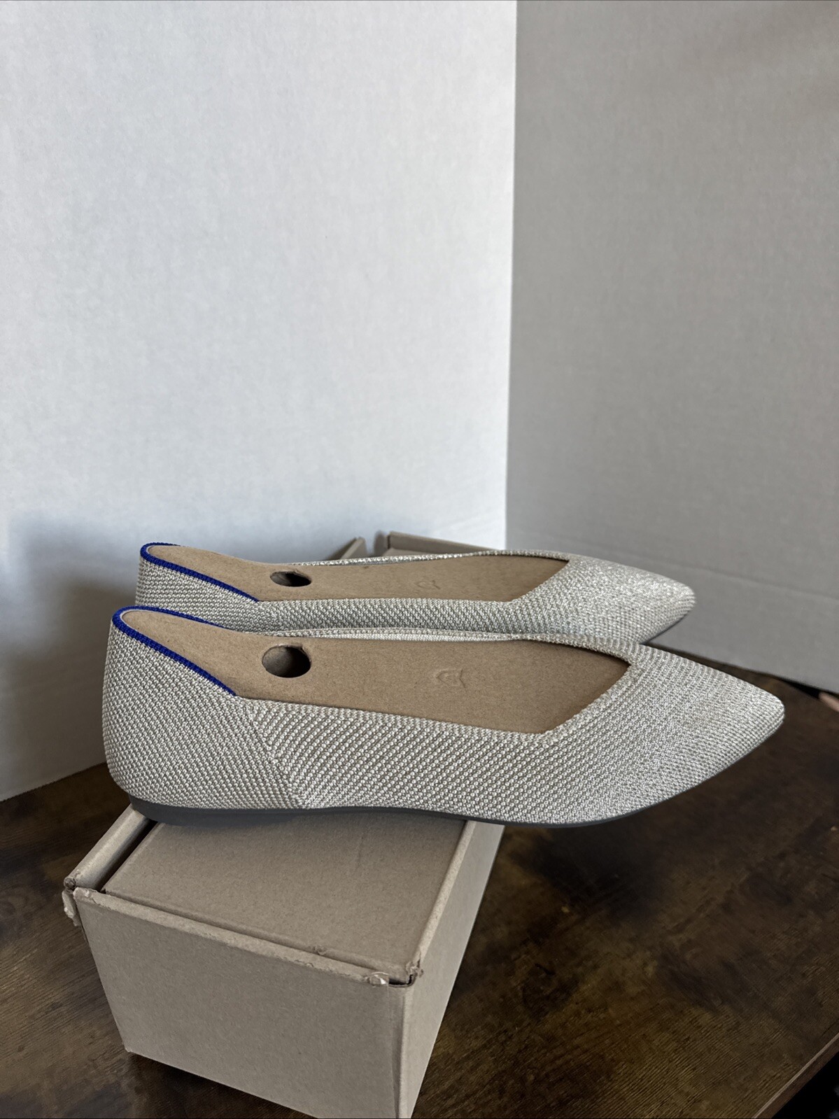 ROTHYS Rothy’s Women’s The Point II Flat Size 9.5 Diamond Twill MSRP $149 NEW