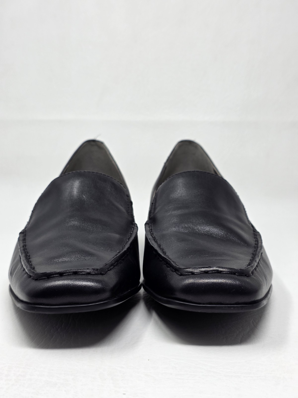 Ecco Women’s Size EU 41 US 10-10.5 Black Leather Flats Shoes Loafers Pre-owned