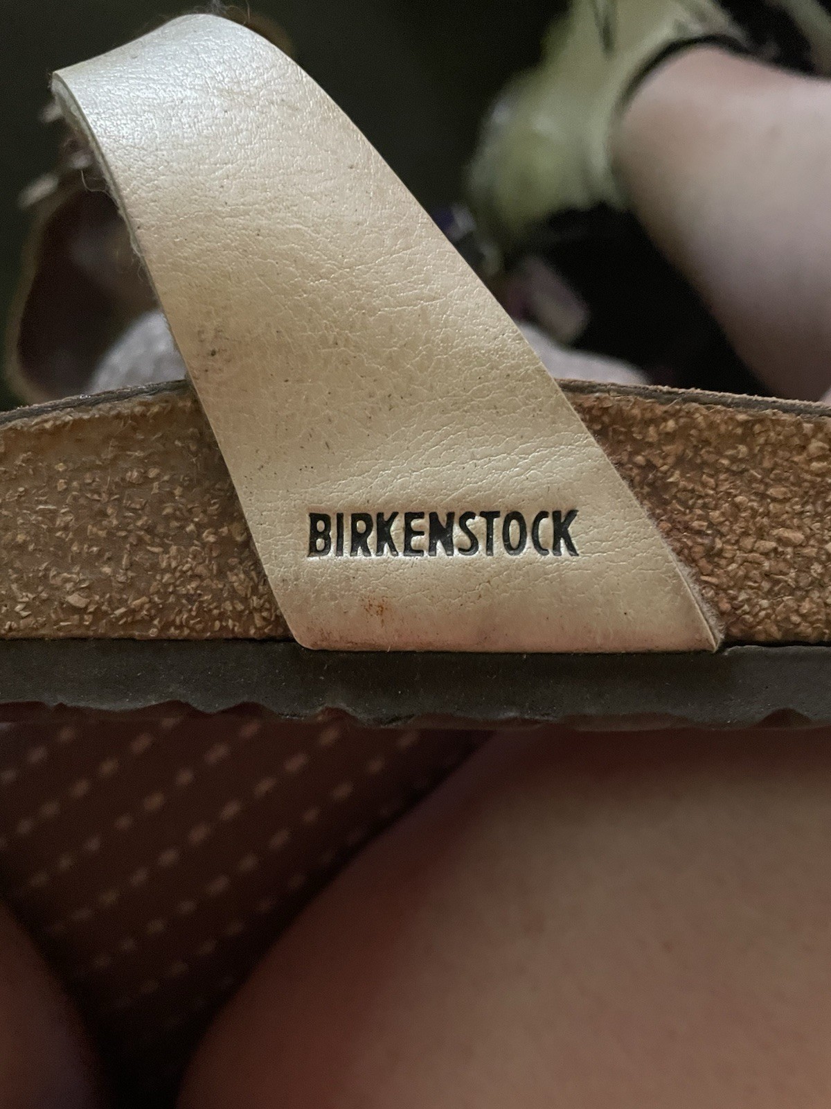 Birkenstock Mayari Sandals Womens Size 8 Gold Metallic Cork Footbed Made Germany