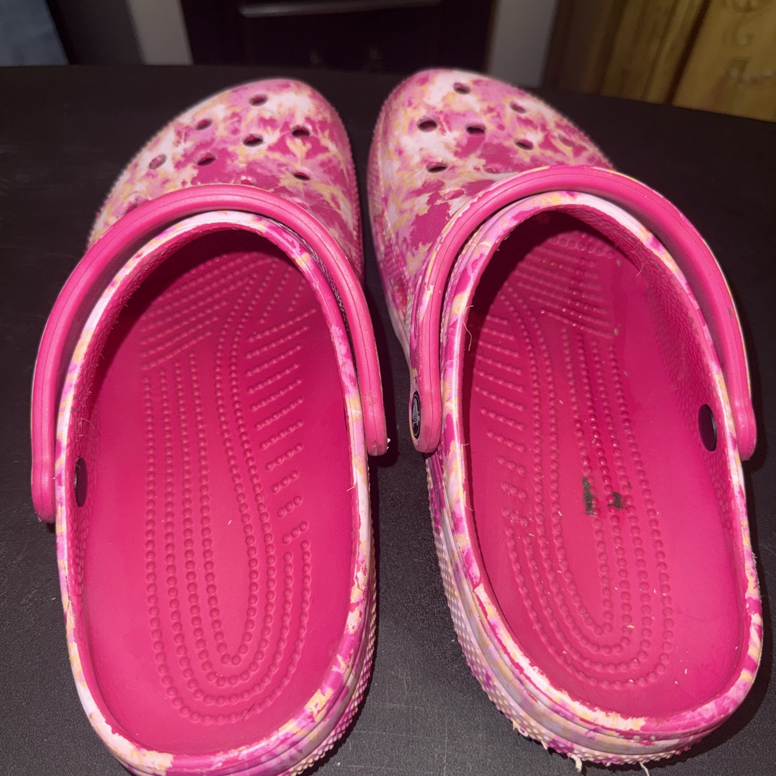 Crocs Unisex-Adult Classic Tie Dye Clogs pink multi M8 W10