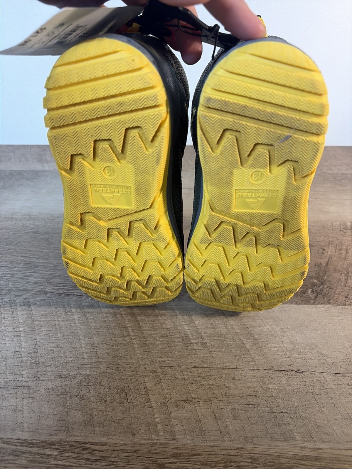 Ozark Trail Thinsalated Hiking Boots Size 13 Kids Olive Green/Yellow