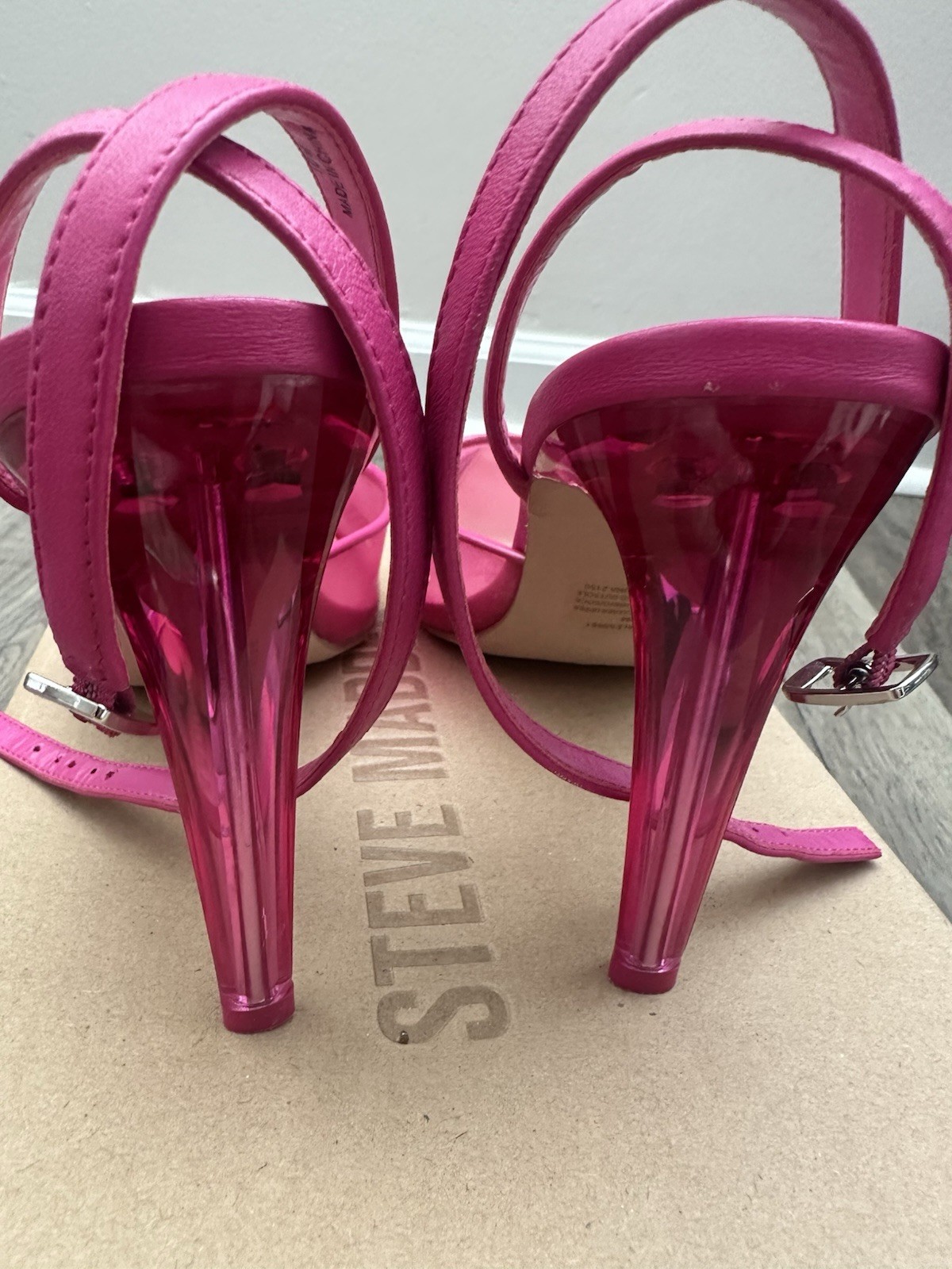 Steve Madden Women’s Pink Pointed Toe Stiletto Slingback Ankle Strap 10