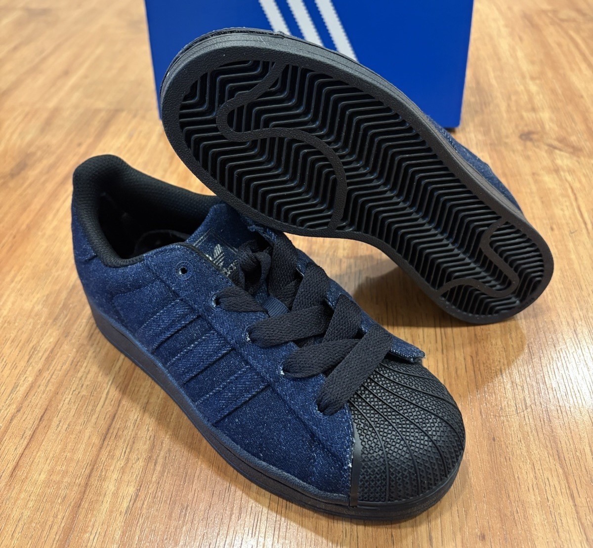 adidas Superstar 2 Night Indigo Core Black Women’s JS4018 Denim Sneakers