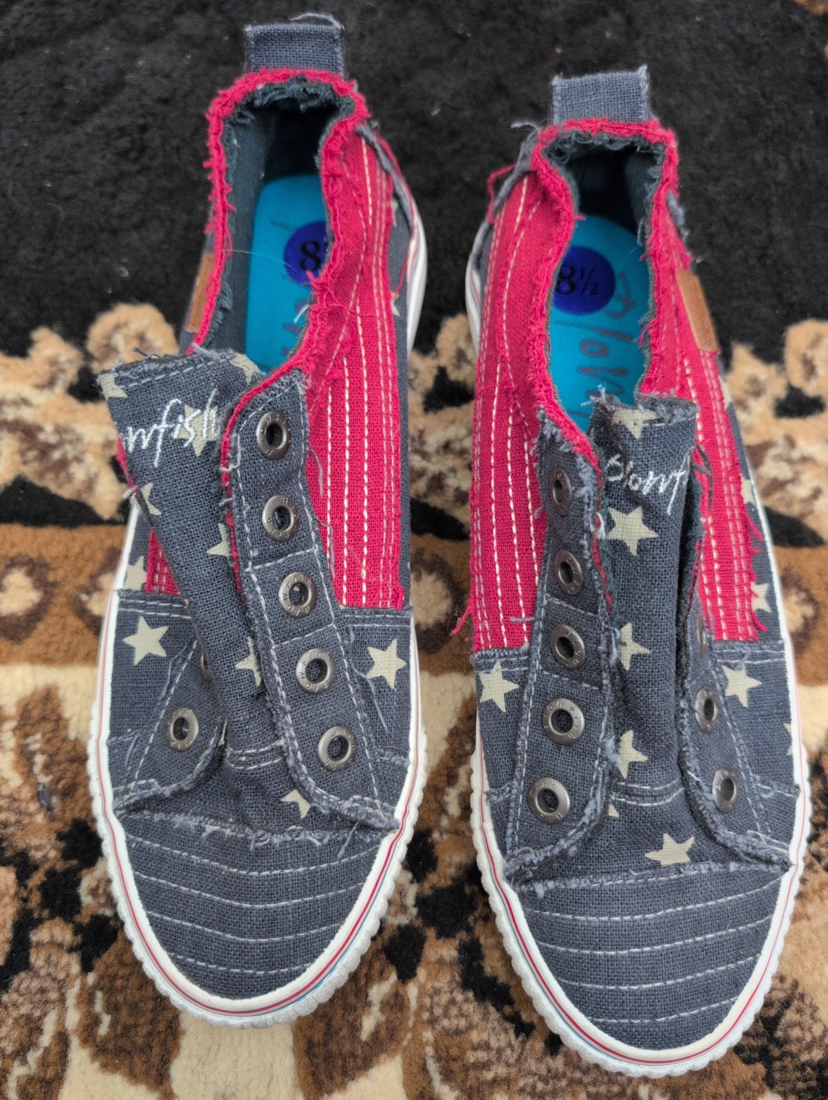 Blowfish Malibu Women’s Slip On Sneaker Shoes US Size 8.5 American Flag