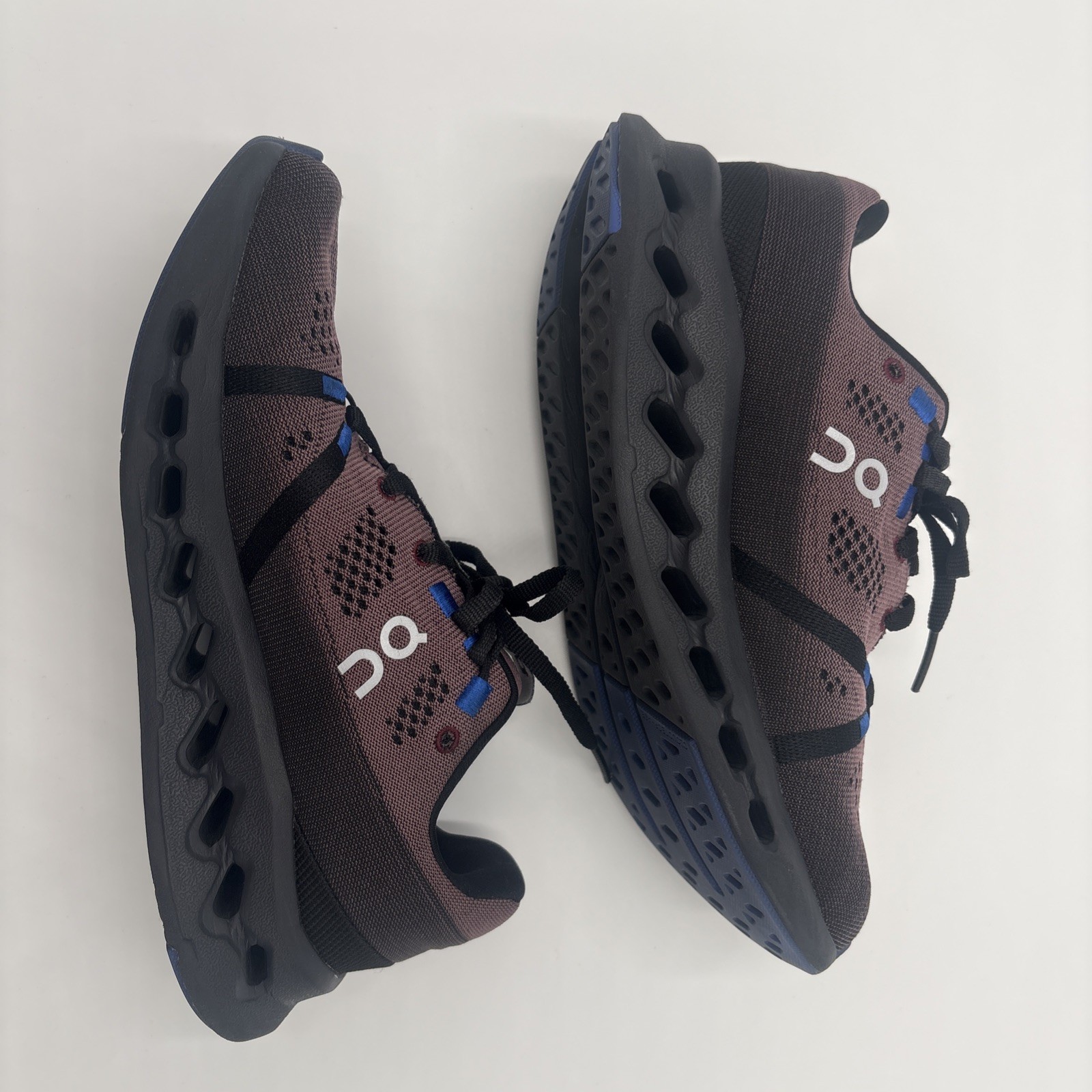 On Cloud Cloud Surfer Black Cobalt Blue Womens Size 7 Shoe Cloudtec Phase CLEAN