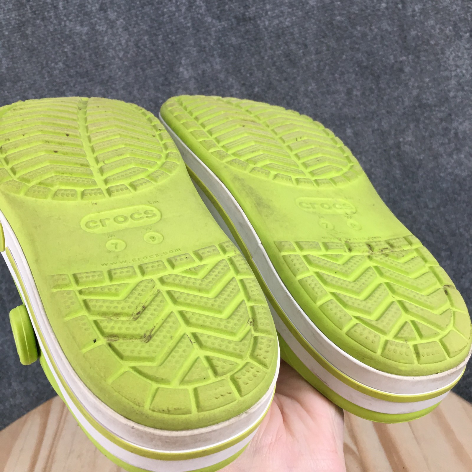 Crocs Shoes Mens 7 Womens 9 Bayaband Casual Comfort Slingback Clogs Green Rubber