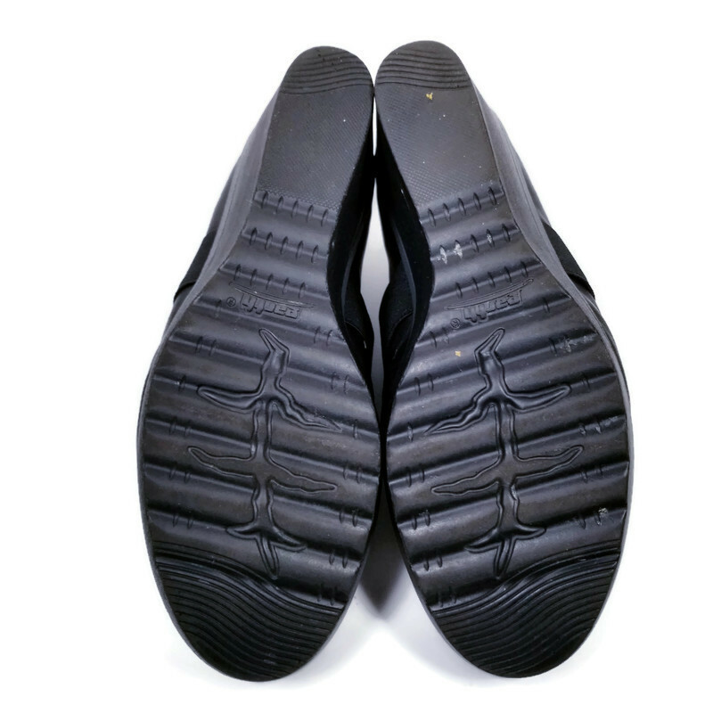 Earth Starling Womens Sz 9B Black Leather 2.75 in Wedge Heel Shoes Clogs