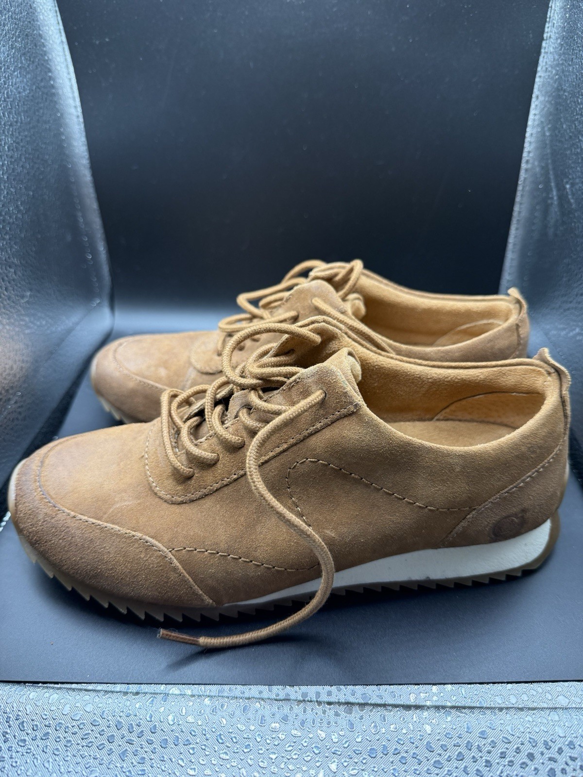 Born Leather Comfort Walking Shoes Women’s 7M Tan Brown Lace Up Casual Travel
