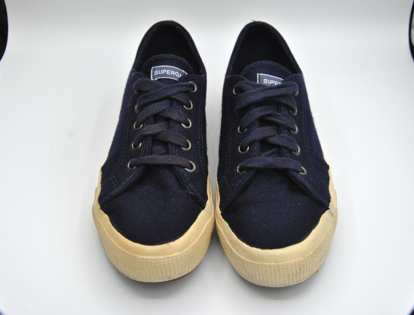 Superga Loro Piana Cashmere Women Shoes Sneakers EUR 36 USA 5 Navy Blue 7823S