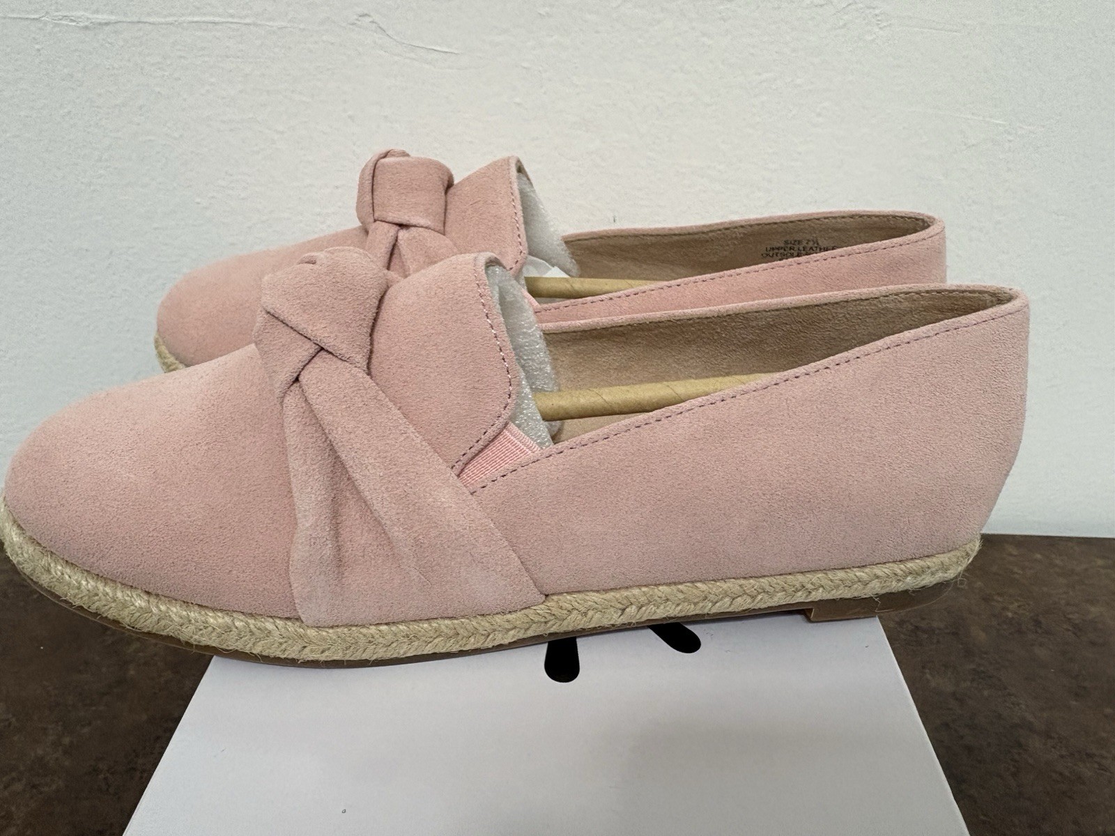 NIB Isaac Mizrahi Women’s Pink Knotted Slip On Espadrille Flat Shoes- Size 7.5