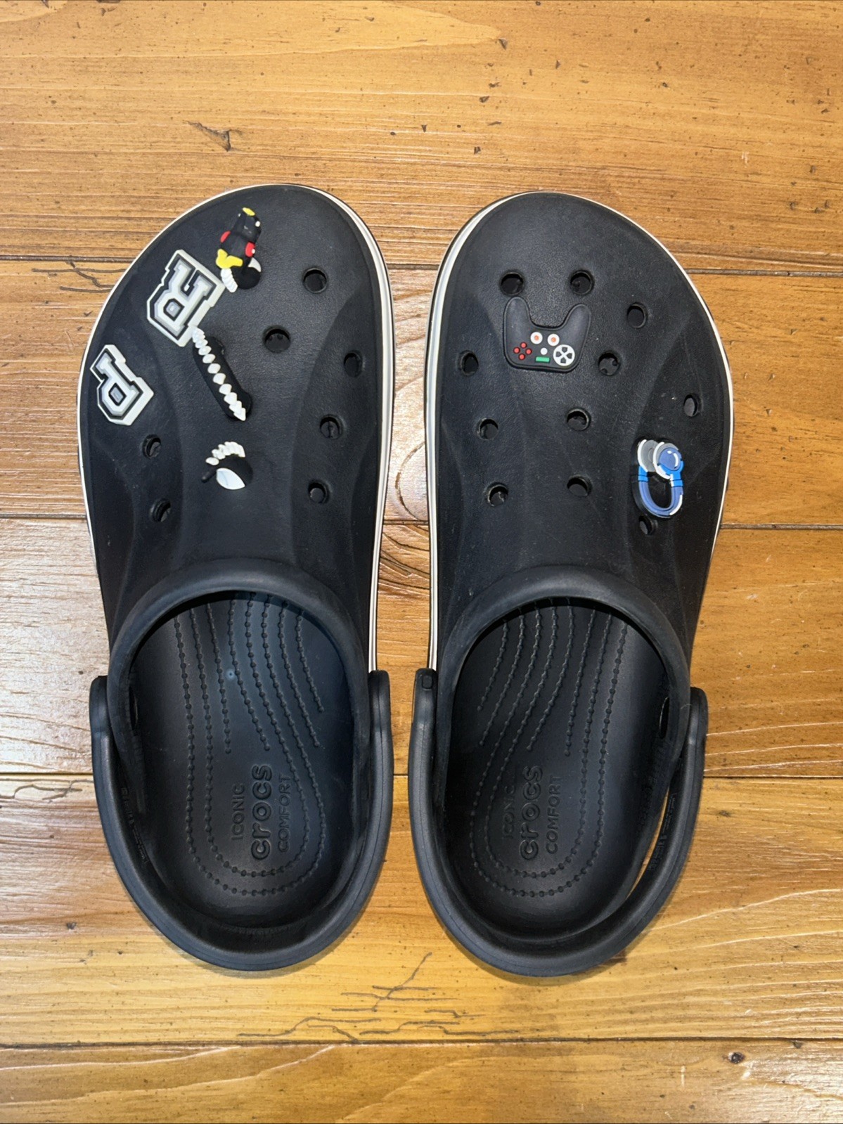 Crocs Comfort Shoes W/10 – M/8 Bayaband Clogs Iconic Slip On Black White