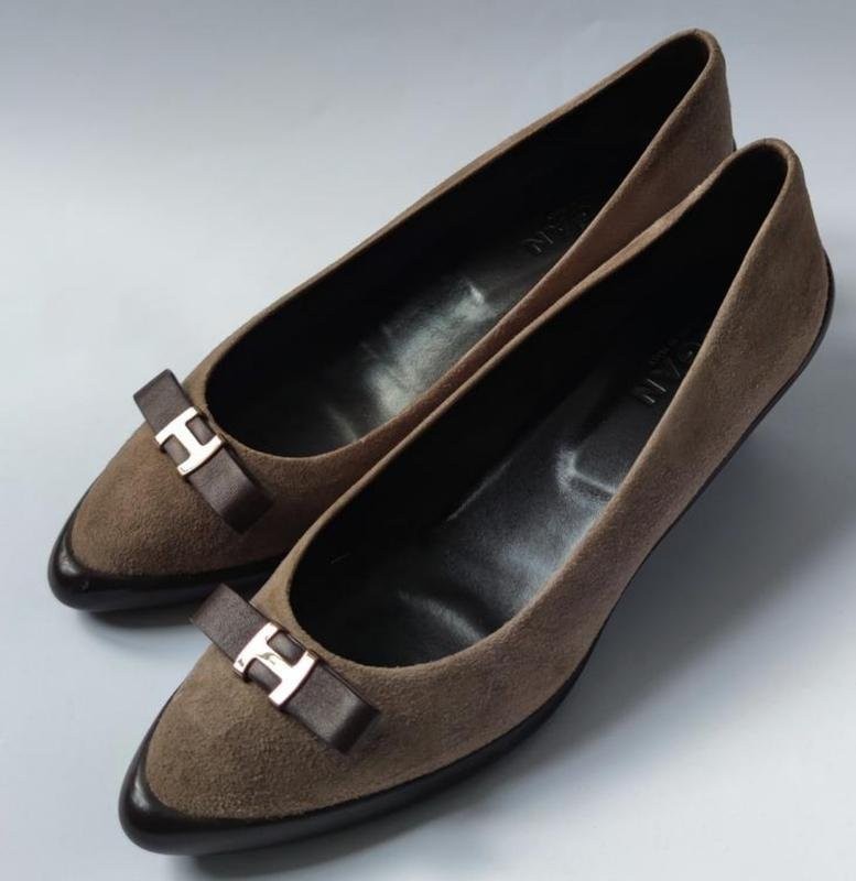 women hogan heels brown 38.5 #9938