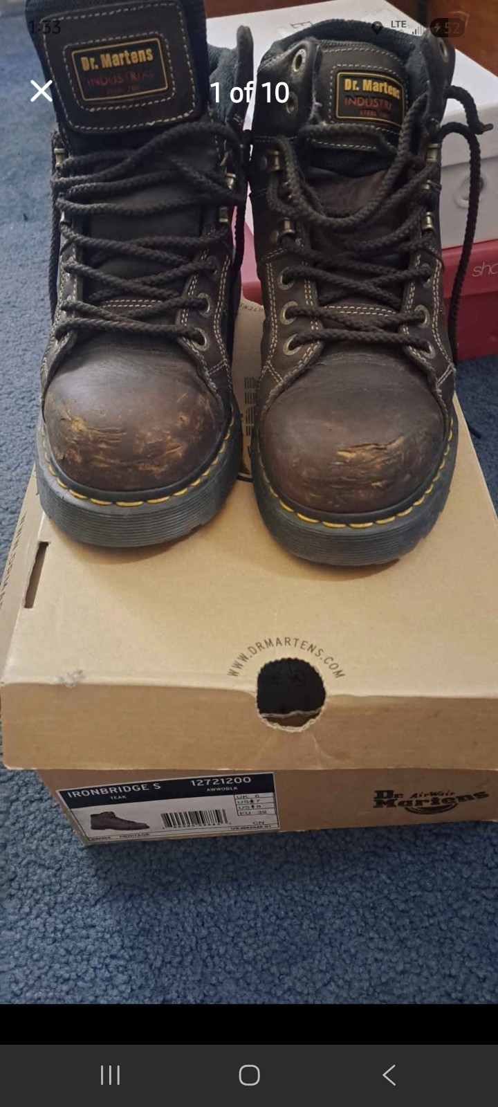 Doc martens womens 8- Steel toed