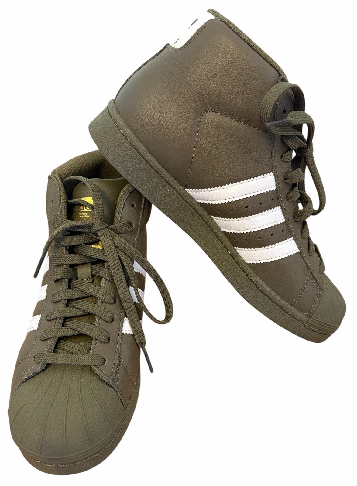 Adidas Pro Model Olive Green Shell Toe Mens 4.5/Youths 4.5/Womens 6/Uk 4