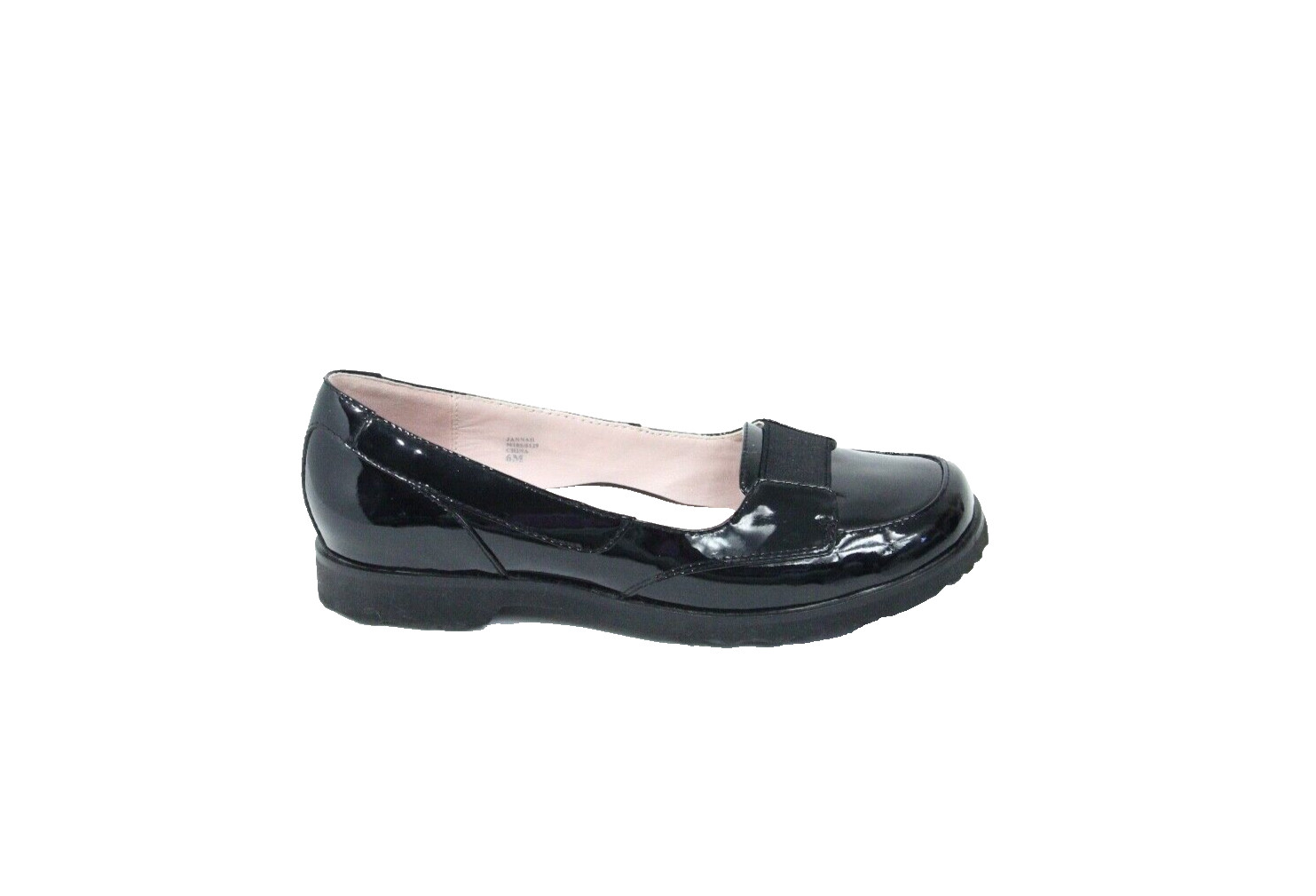 Taryn Rose Black Loafers sz 6 Women Patent Leather Shoes Chunky Flat Winter Fall