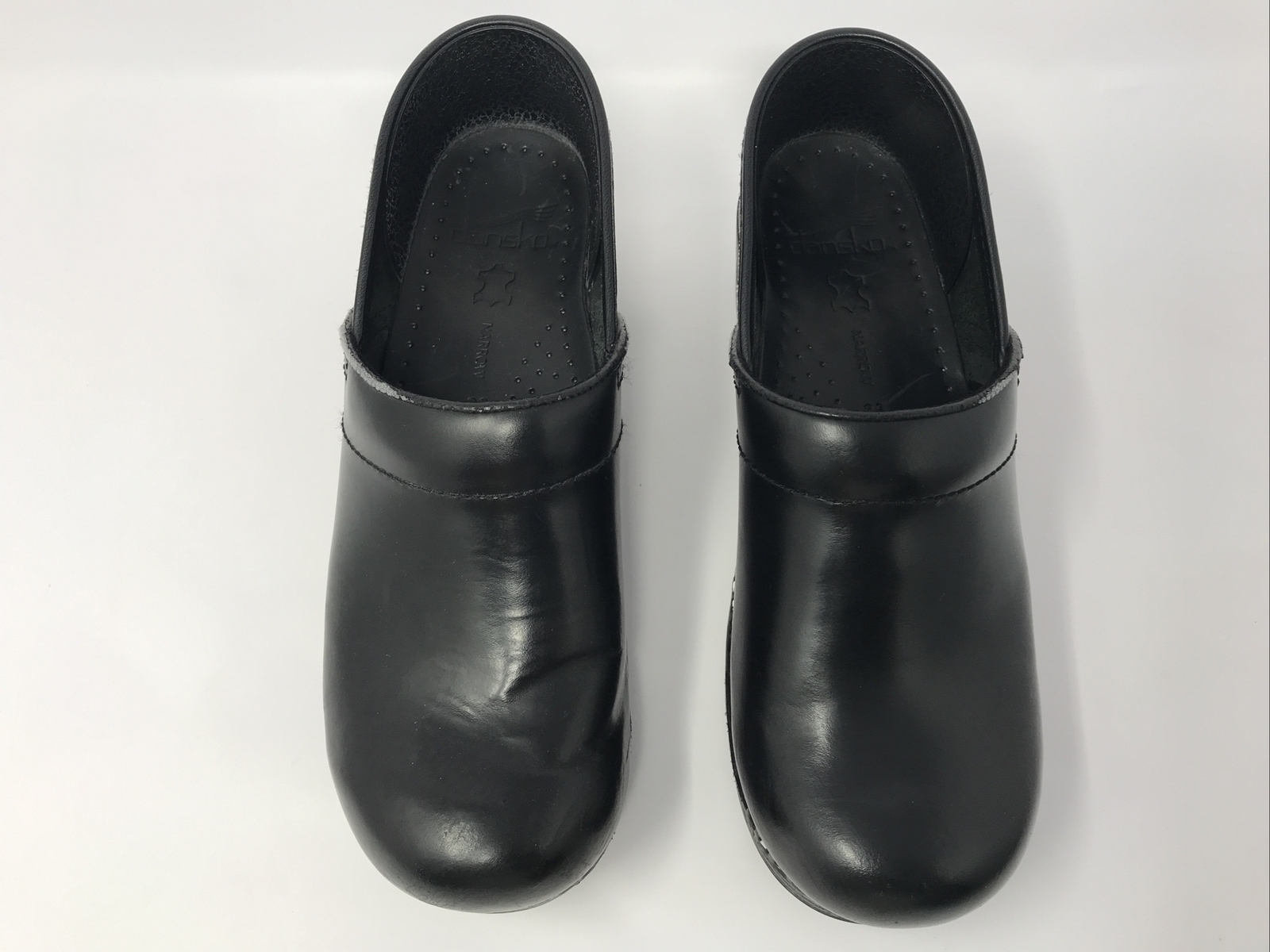 Dansko Professional Clogs Black Leather Comfort Women Shoe Sz EU 39 US 8 Narrow