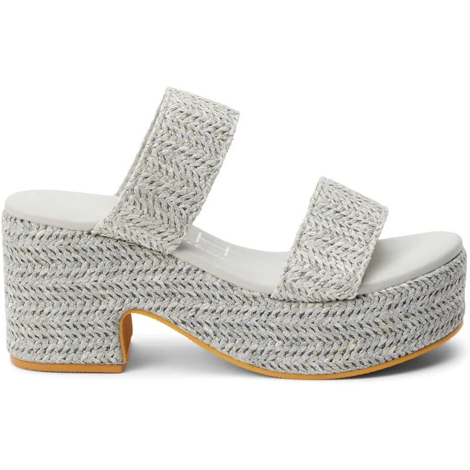 BEACH Matisse Ocean Ave Braided Platform Block Heel Sandals Grey Size 6M NWOB