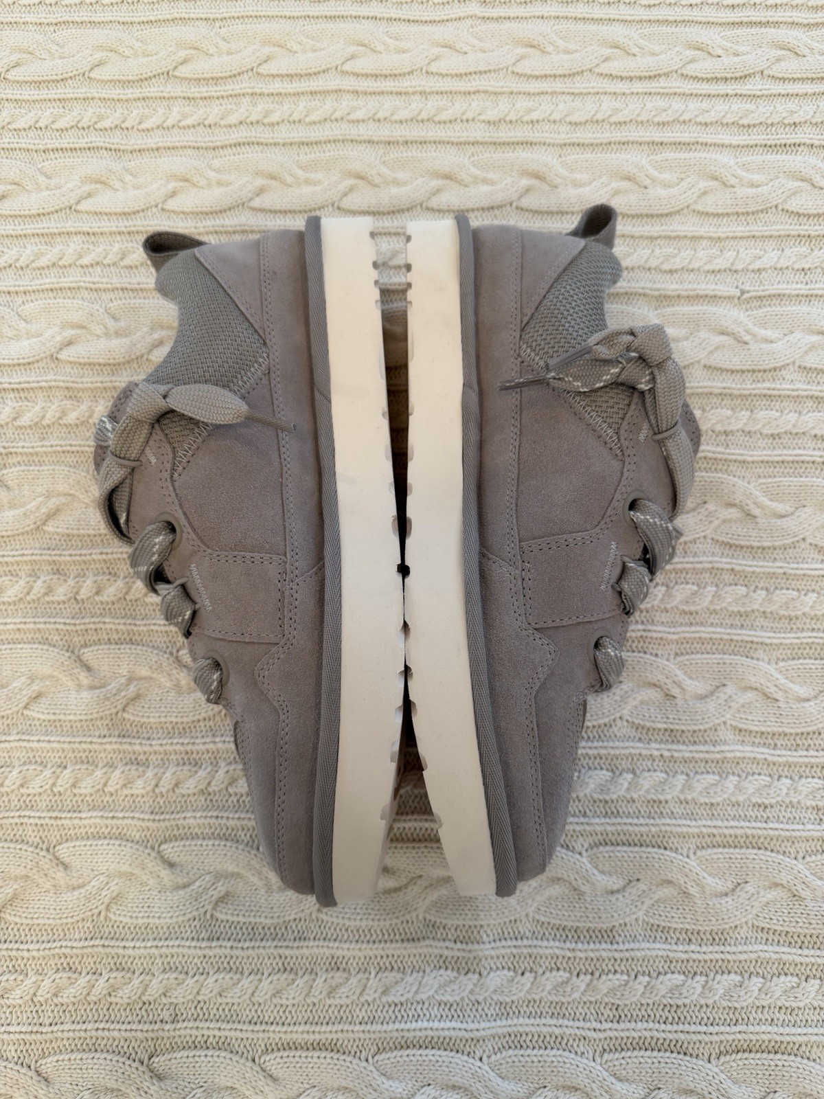 UGG Lo Lowmel Gray Suede Mesh Sneakers Womens size 11 NEW