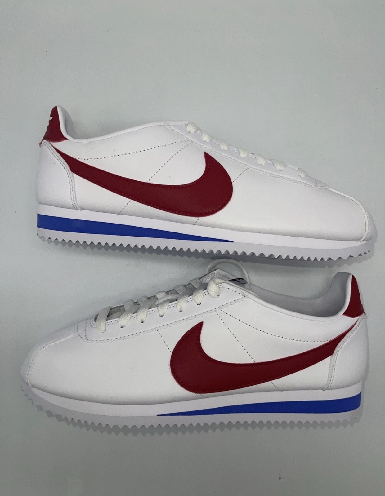 Nike Classic Cortez Red White Blue Leather Shoes 807471-103 Women’s Size 7