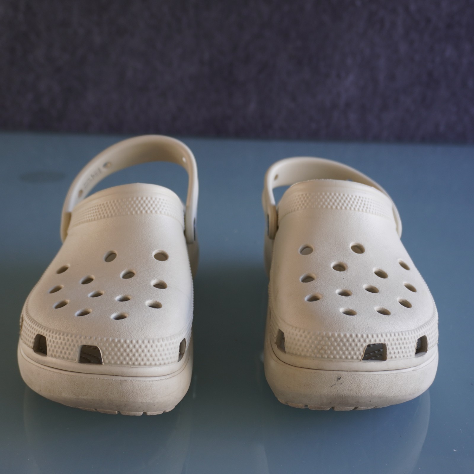 Crocs Women Classic Platform Clog Bone Beige Size 8 W8 Comfort Sandal 206750