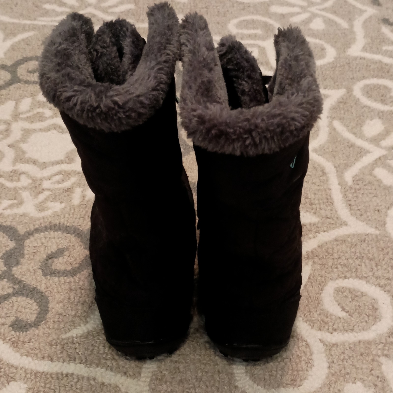Columbia Snow Boots Faux Fur Lined Lace Up Black US 7 UK 6 EU 39