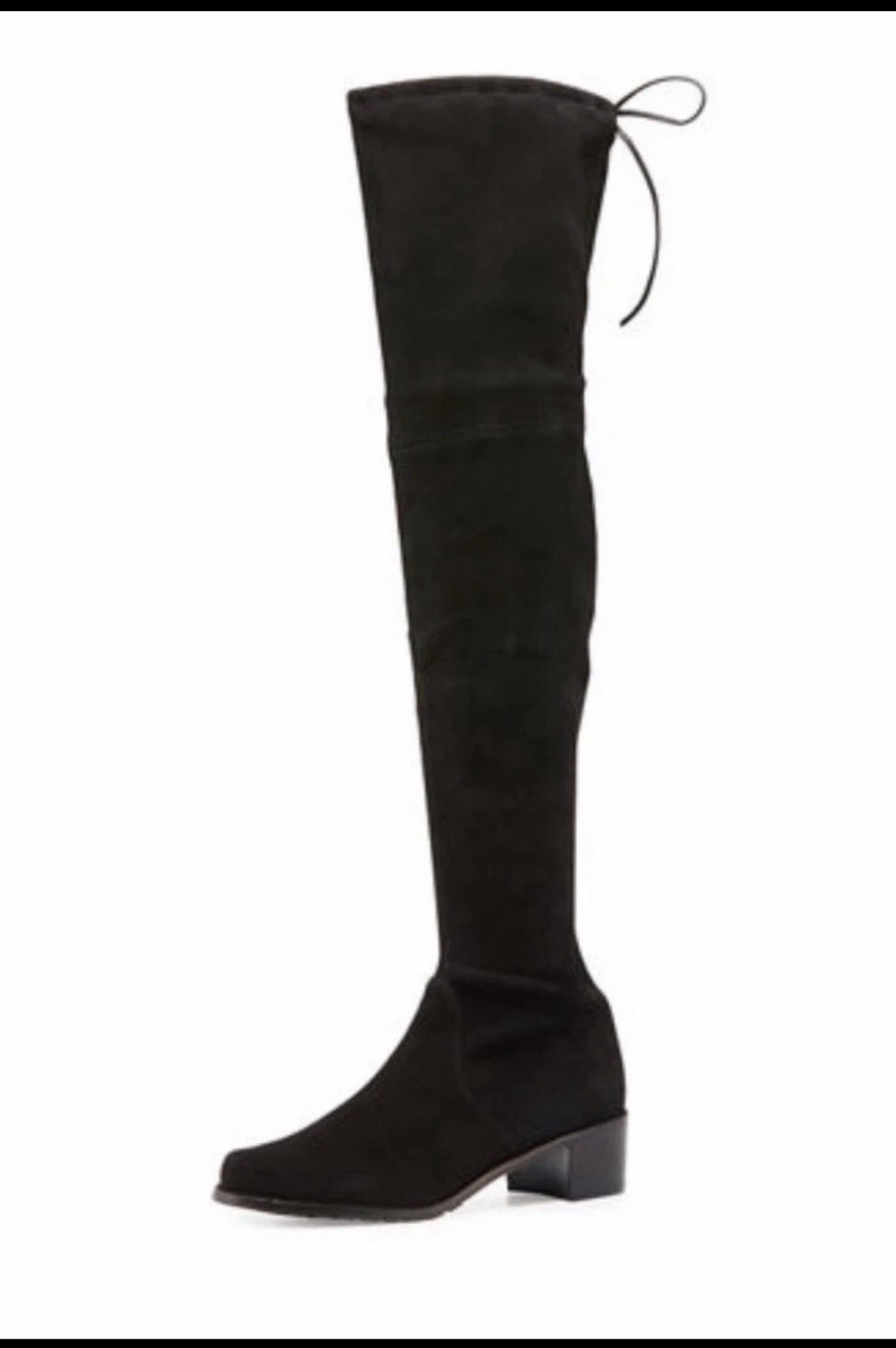 Stuart Weitzman Midland Black Over the Knee Stretch Thigh Lowland Suede Sz 8.5