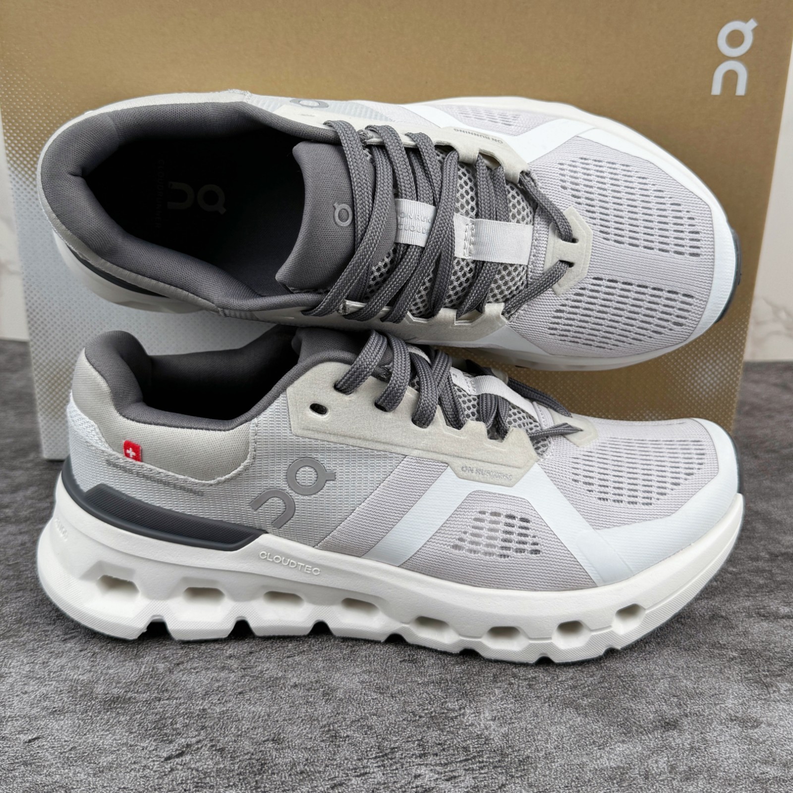 NEW On CLOUDRUNNER 2 Women’s Running Shoes Frost | White US Sizes 7-9