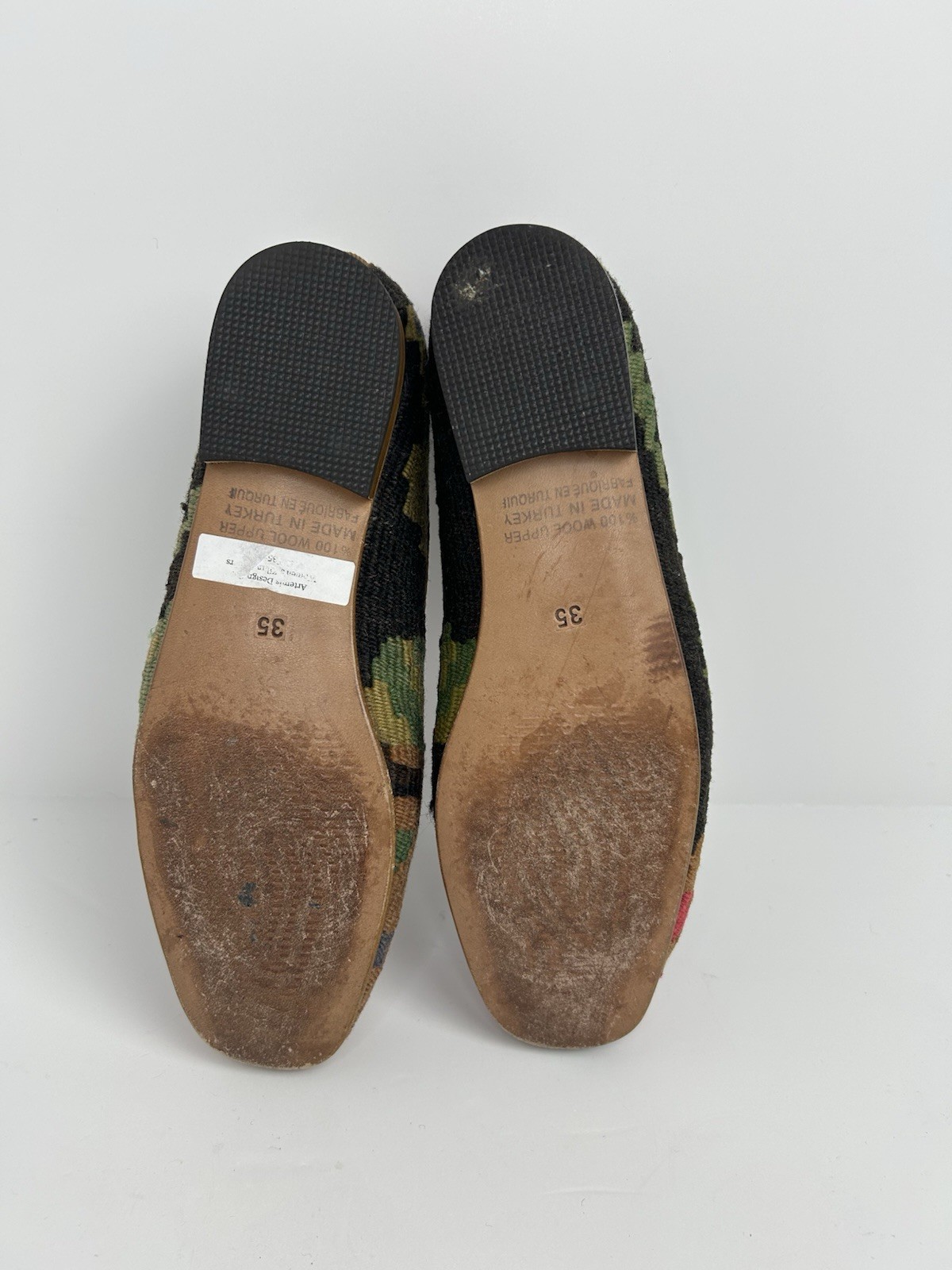 Artemis Design Co Women’s Slip-On Flats Woven Geometric Multicolor EU 35