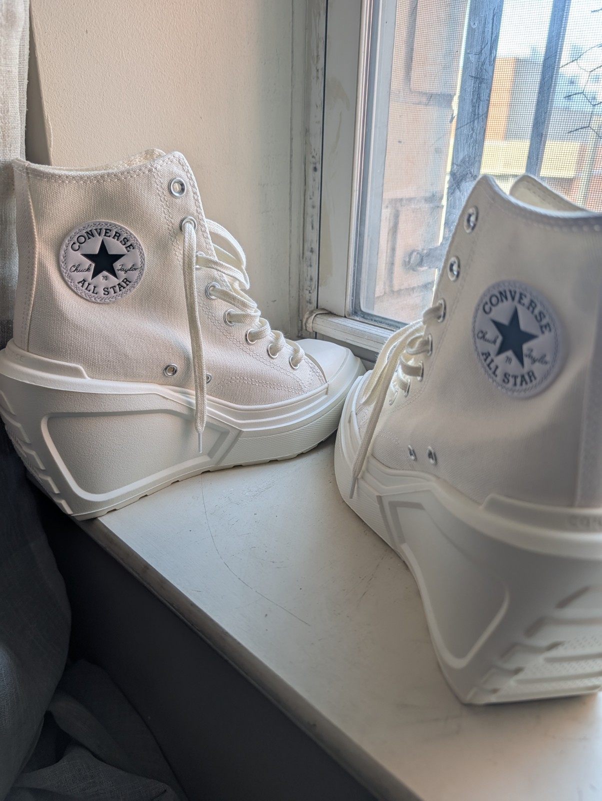 Converse Chuck 70 De Luxe Wedge ‘Egret’ A06479C Women’s Shoes US Sz 8.5