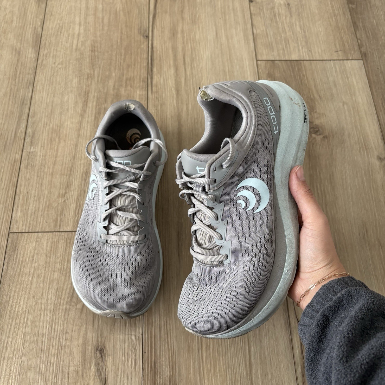 Topo Athletic Phantom 3 Womens 9.5 Shoes Stone 5mm Drop Running Sneakers