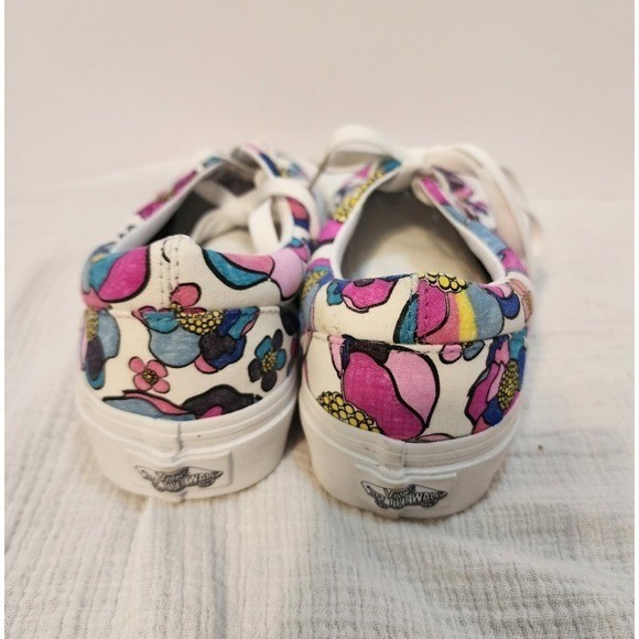 VANS Authentic Off The Wall Era Create Ur Color Shoes Painted Floral Wmn 6.5 New