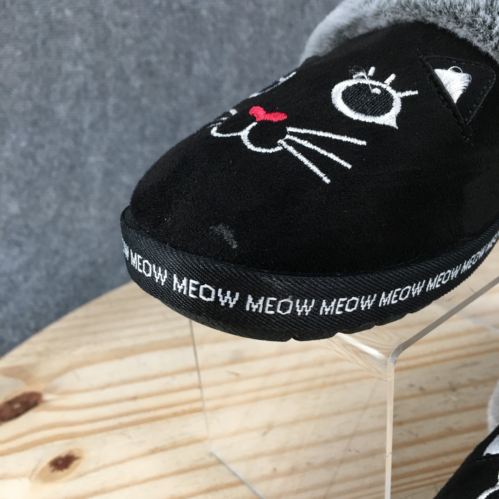 Bobs From Skechers Too Cozy Meow Pajamas Slippers Womens 7 Slip On Black NEW