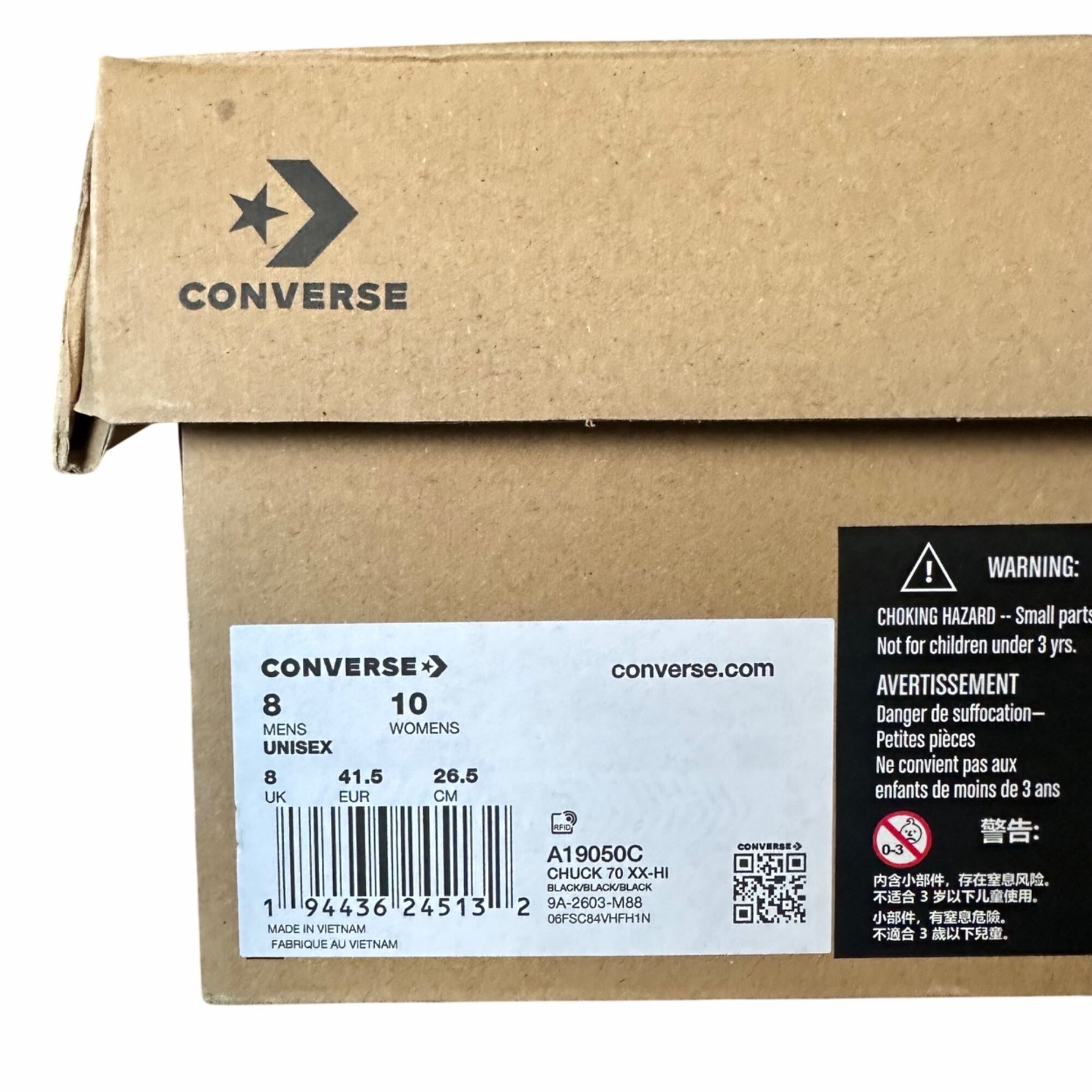 ⭐Collina Strada x Converse Chuck 70 XXHi Sz 10 Women Boots Sneaker Black A19050C