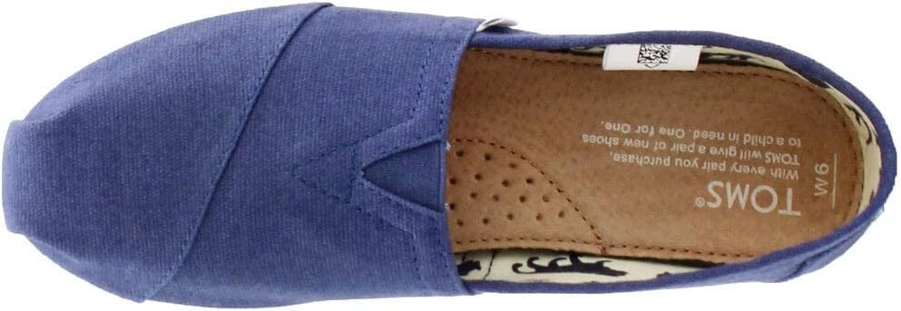 Toms Womens Alpargata Canvas Slip-On Navy