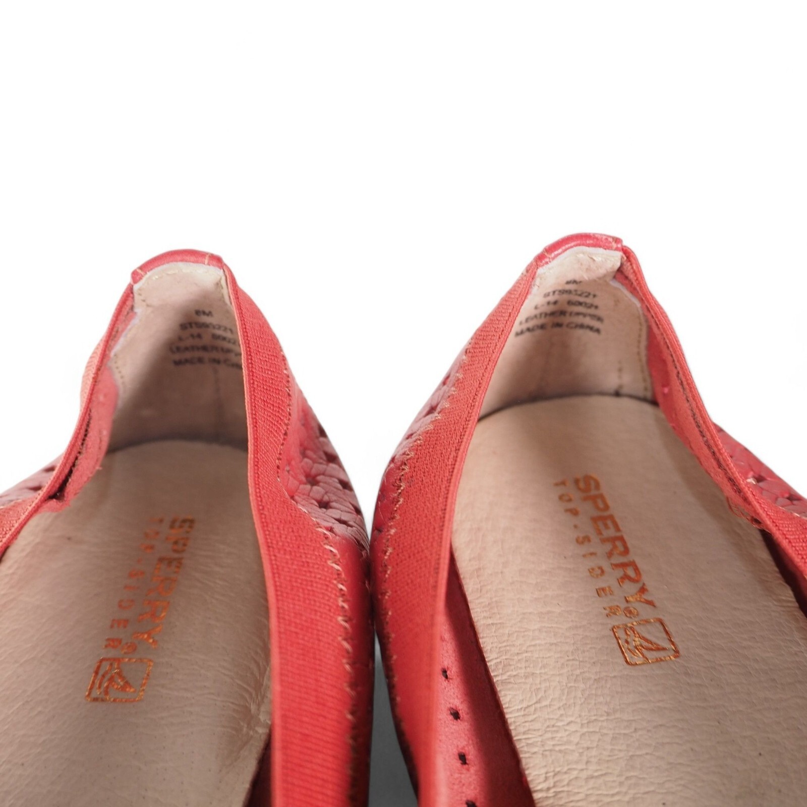 Sperry Top-Sider Elise Perforated Ballet Flats Salmon Pink STS93221 Women’s 8M