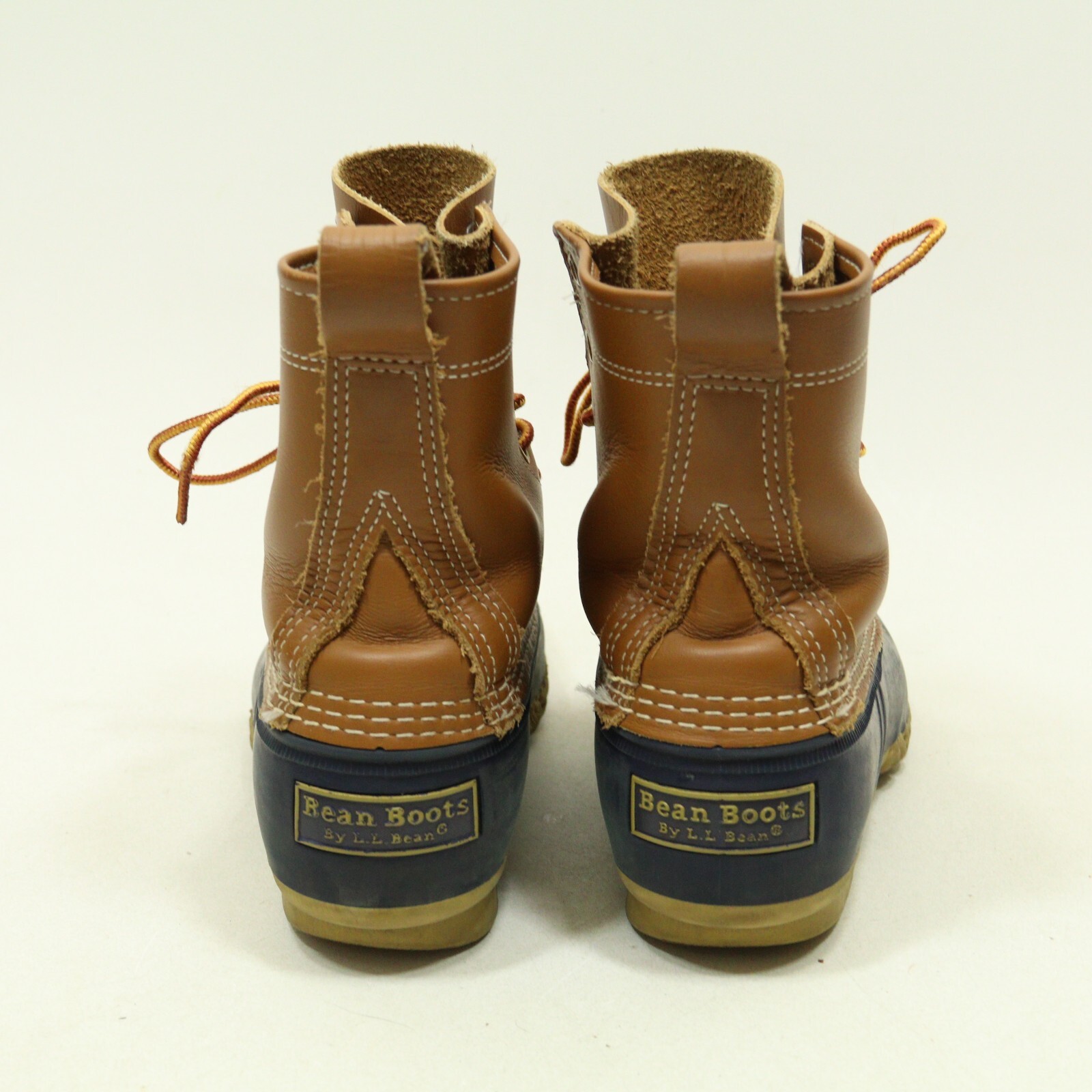 L.L. Bean Women’s The Original Duck Boots Brown Ankle Lace Up Pull Tab USA Sz 8M